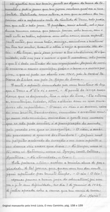 Carta da Irma Lucia de 3 de Janeiro de 1944